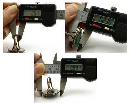 Navajo Ring .925 Silver Royston Turquoise Native American Artist C.1980's