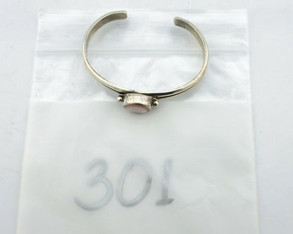 Navajo Bracelet .925 Silver White Sea Shell Native American Artist C.90's