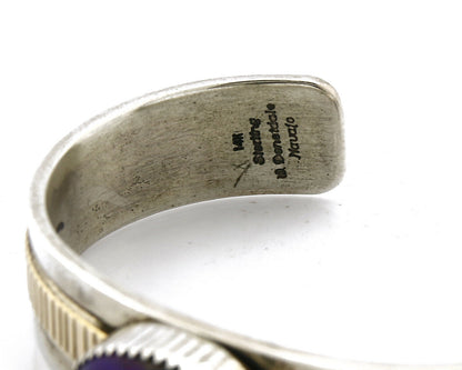 Women's Navajo William Denetdale Bracelet .925 Silver & 14k Gold C.1980's