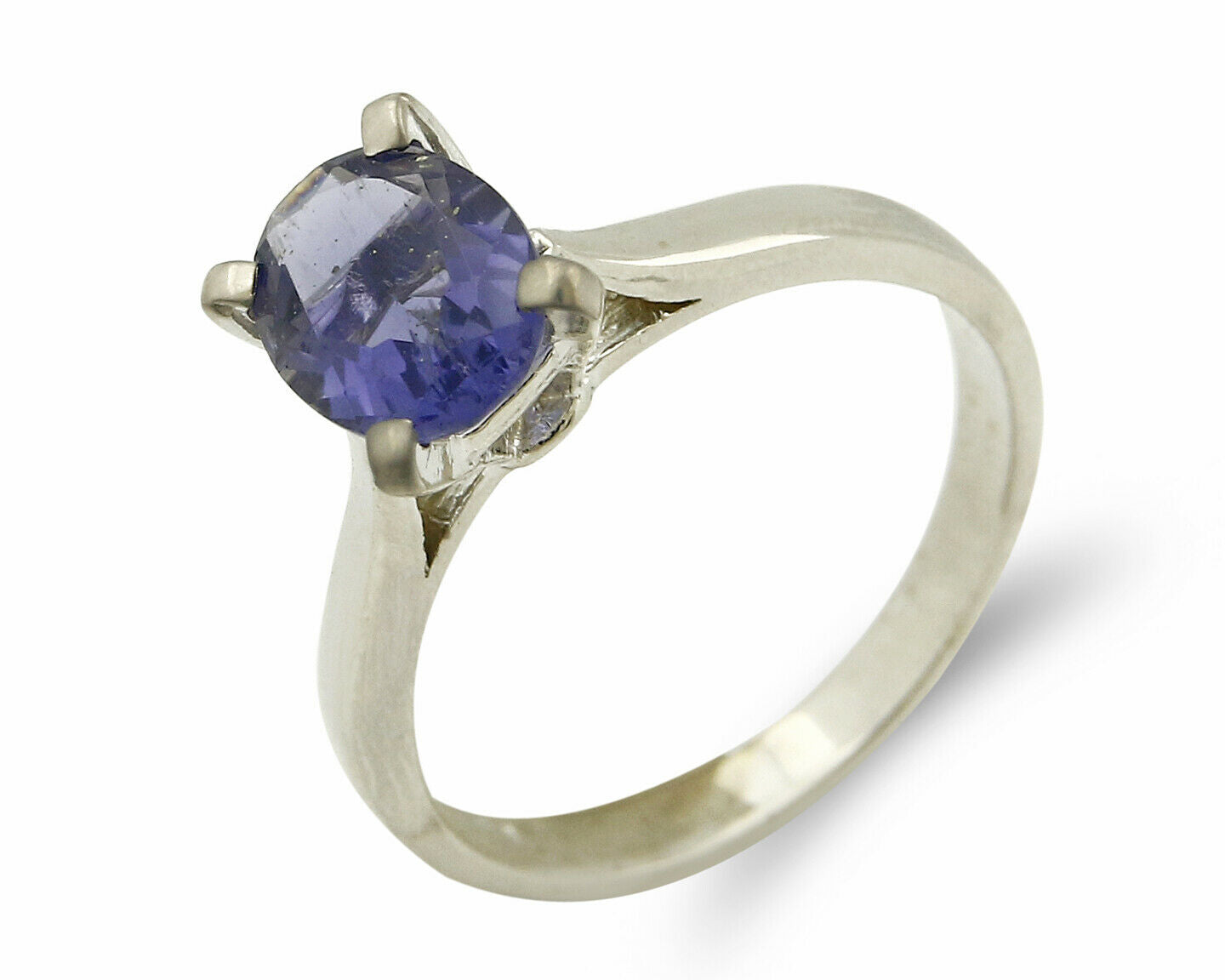Women's Natural Tanzanite Ring 18k SOLID White Gold 2.5 Approximate TCW