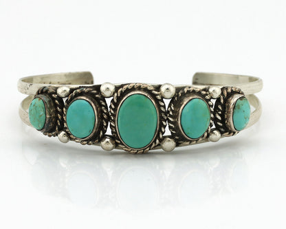 Women's Navajo .925 Silver Turquoise Mountain Native American Artist C.80's