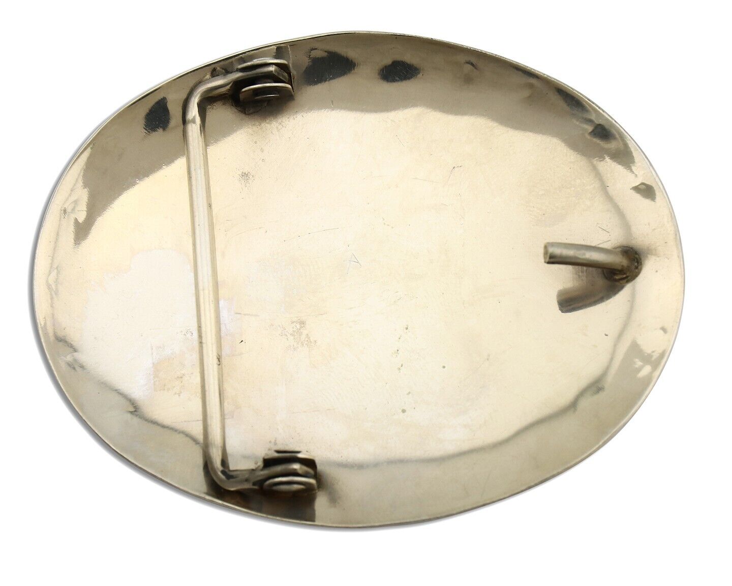 Navajo Chief Belt Buckle Nicle Silver Gemstone Handmade Native American C.80's