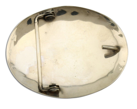Navajo Chief Belt Buckle Nicle Silver Gemstone Handmade Native American C.80's