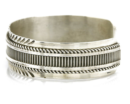 Women's Navajo Bracelet .925 Silver Handmade Cuff Signed L. James C.1980's