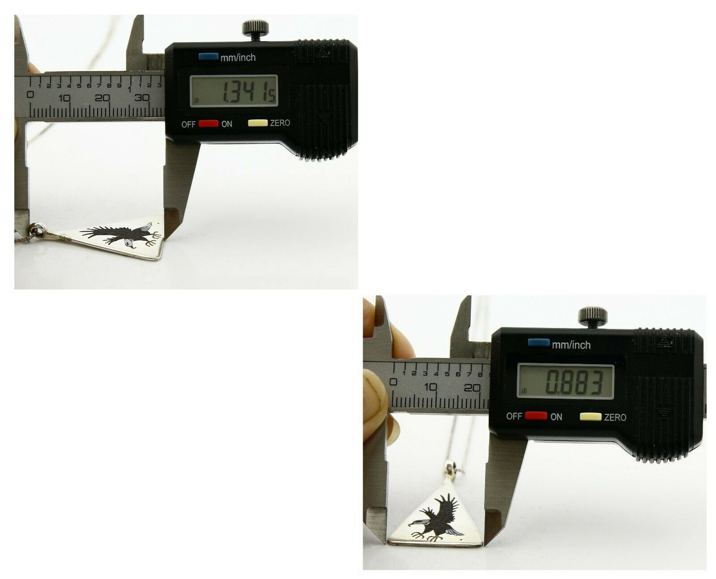 Zuni Inlaid Gemstone Pendant Red Robin .925 Silver Signed WATCHMAN Necklace