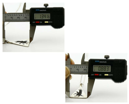 Zuni Inlaid Gemstone Pendant Red Robin .925 Silver Signed WATCHMAN Necklace