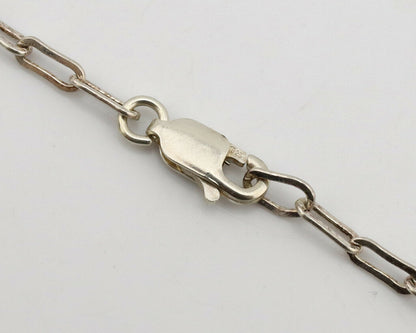 Navajo Necklace .925 Silver Sleeping Beauty Turquoise Signed M C.80's