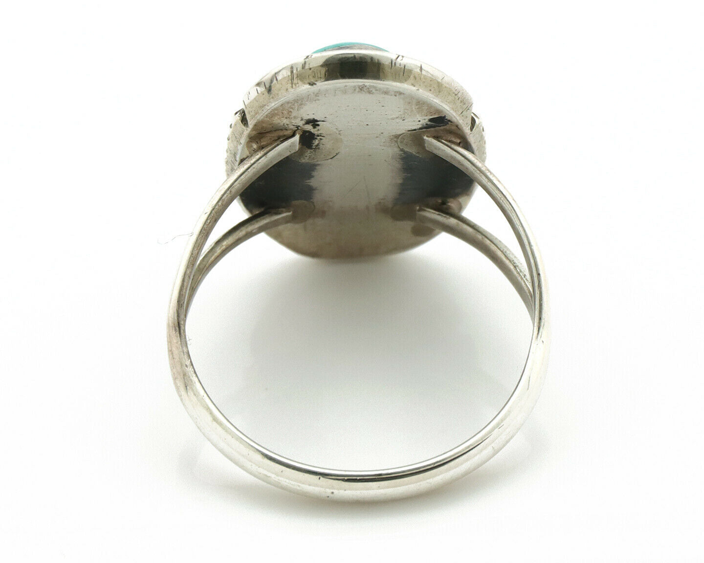 Navajo Ring .925 Silver Arizona Turquoise Native American Artist Handmade C.80's