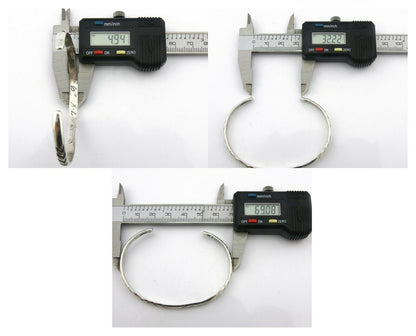 Navajo Bracelet .925 Silver Hand Stamped Arrow Head Artist I Montoya C.80's