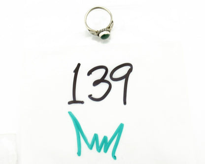 Navajo Handmade Ring 925 Silver Blue Turquoise & Coral Native American C.80's
