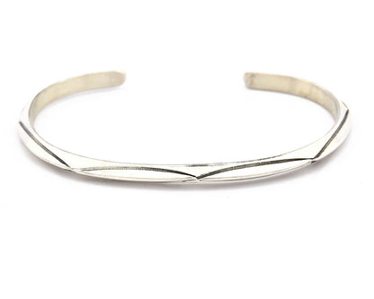 Navajo Bracelet .925 Silver Hand Stamped Artist Signed TAHE C.80's