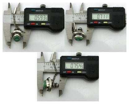 Navajo Tie Tack .925 Silver Royston Turquoise Native American Artist C.80's