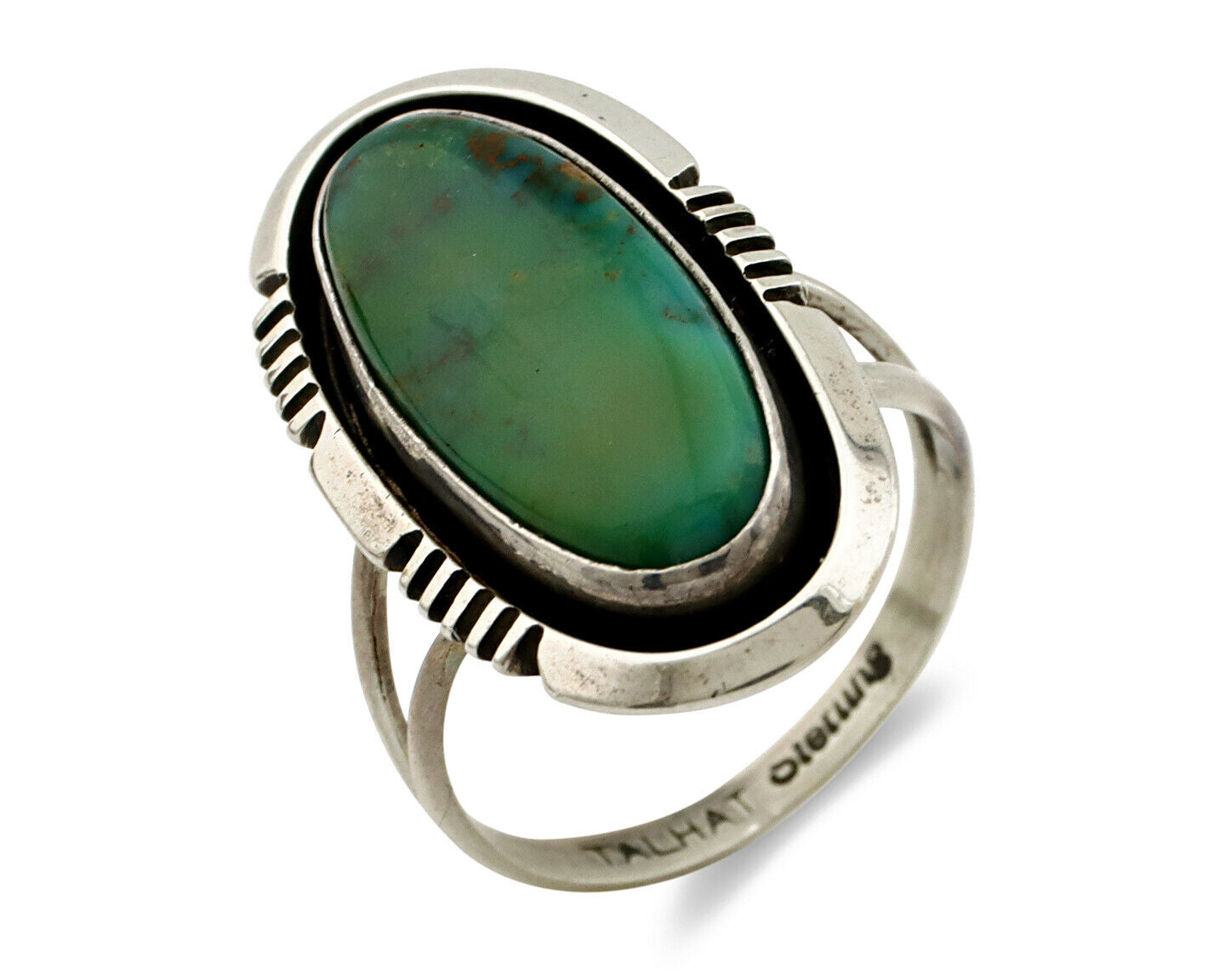 Navajo Ring .925 Silver Royston Turquoise Native American Artist Handmade C.80's