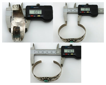 Women's Navajo .925 Silver Natural Turquoise Artist Signed GR C.80's