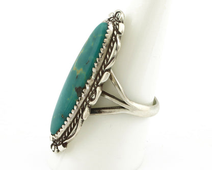 Navajo Ring .925 Silver Arizona Turquoise Artist Signed Billy Eagle C.80's