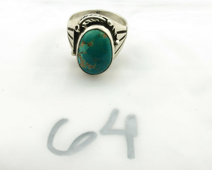 Navajo Ring .925 Silver Blue Southwest Turquoise Native Artist C.80's