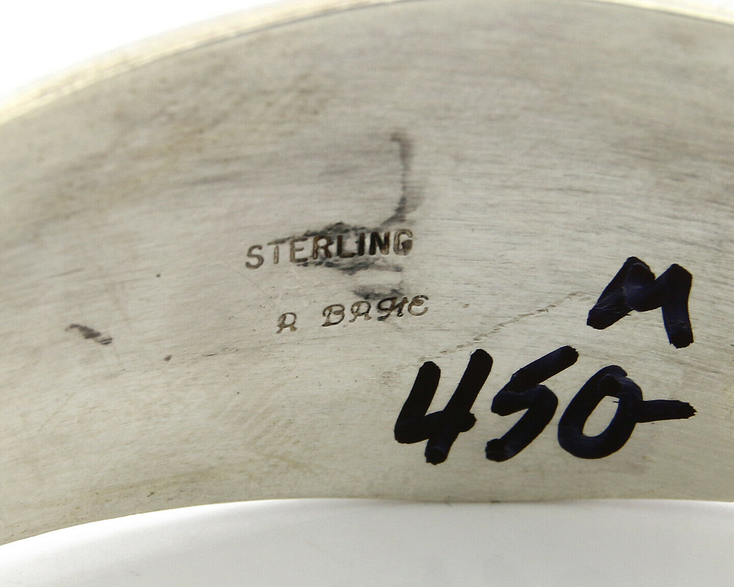 Navajo Bracelet .925 SOLID Silver Handmade Signed Artist BAHE C.80's