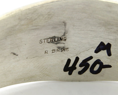 Navajo Bracelet .925 SOLID Silver Handmade Signed Artist BAHE C.80's