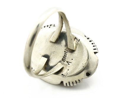 Navajo Ring .925 Silver Royston Turquoise Artist Signed L. M. Nez C80s
