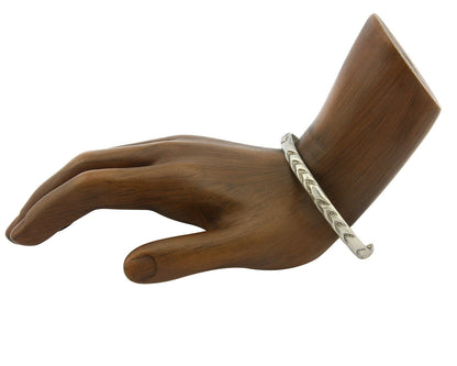 Navajo Bracelet .925 Silver Hand Stamped Arrow Head Artist I Montoya C.80's