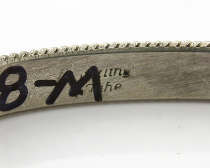 Navajo Bracelet .925 Silver Handmade Cuff Artist Signed TAHE C.80's