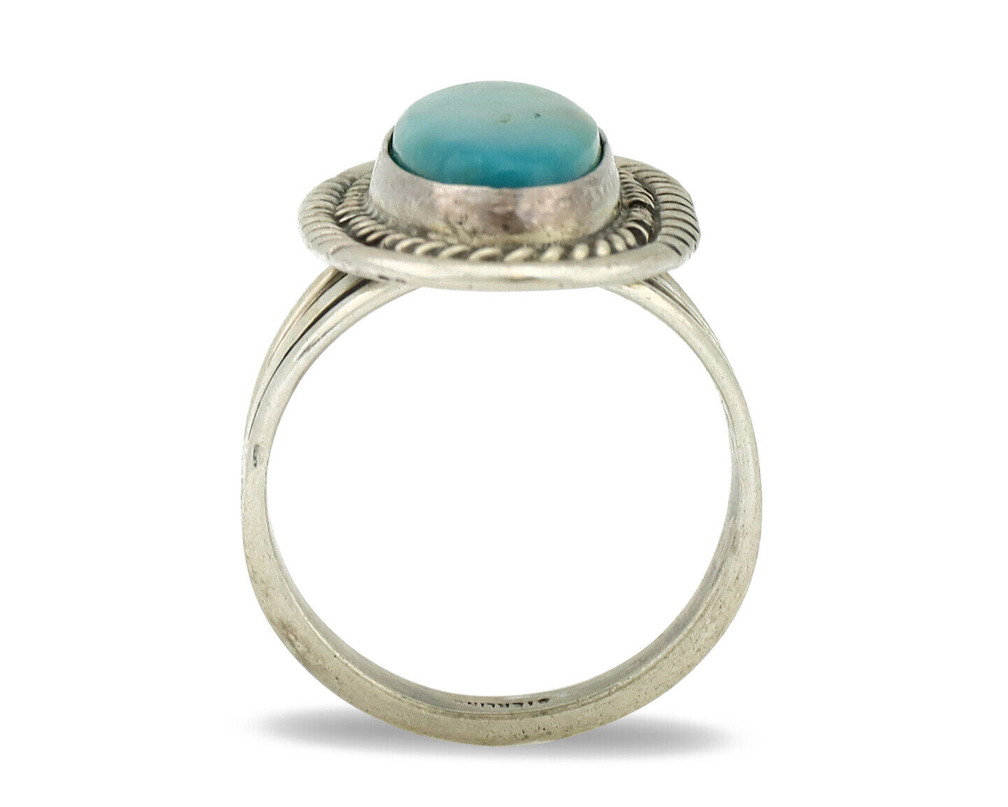 Navajo Ring 925 Silver Southwest Blue Turquoise Artist Signed Begay C.80's