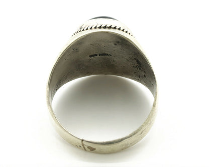 Navajo Ring .925 Silver Handmade Black Onyx Native American Artist C.80's