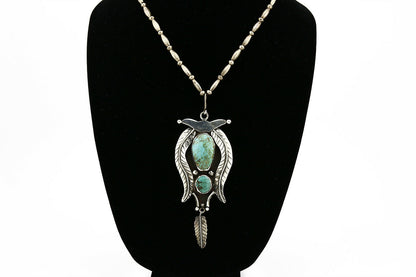 Old Pawn Navajo George Jones Natural Mined Turquoise .925 Silver Cuff