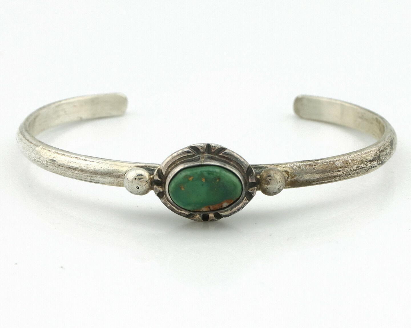Navajo Bracelet .925 Silver Royston Turquoise Native American Artist C.90's