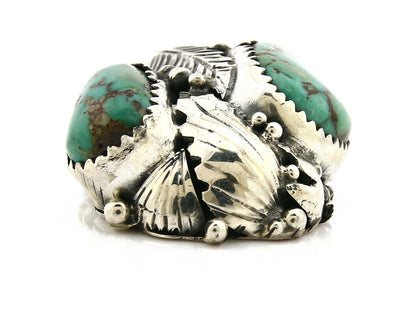 Navajo Pendant .925 Silver Kings Manassas Turquoise Signed Tom Willeto C.80's