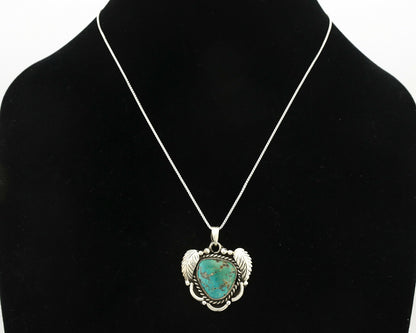 Navajo Necklace .925 Silver Royston Turquoise Signed Claw C.80's