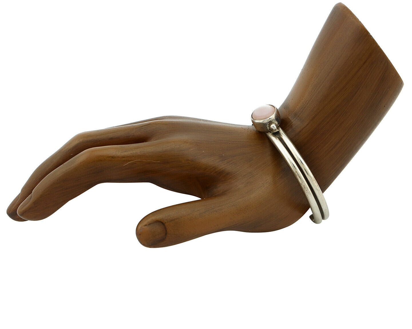 Navajo Bracelet .925 Silver White Sea Shell Native American Artist C.90's