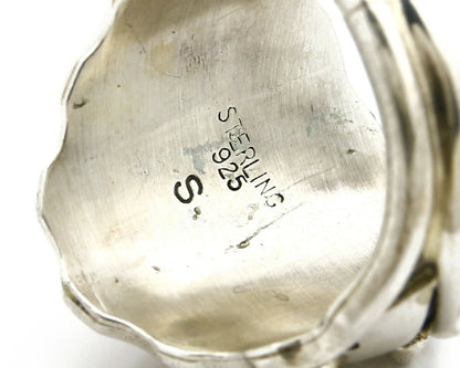 Navajo Eagle Ring .925 SOLID Silver Handmade Signed Artist S Circa 1980's