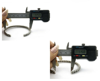 Navajo Bracelet .925 SOLID Silver Handmade Artist Tahe Circa Late 1980's