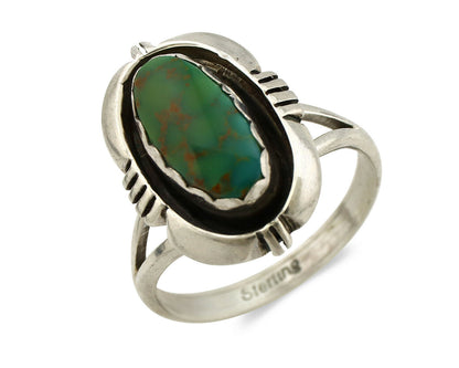 Navajo Ring .925 Silver Royston Turquoise Handmade Native American C.80's