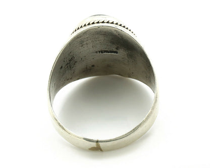 Navajo Ring .925 Silver Handmade Black Onyx Native American Artist C.80's