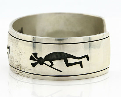 Hopi Bracelet .925 Silver Signed Artist Nathan Fred Jr 1980's