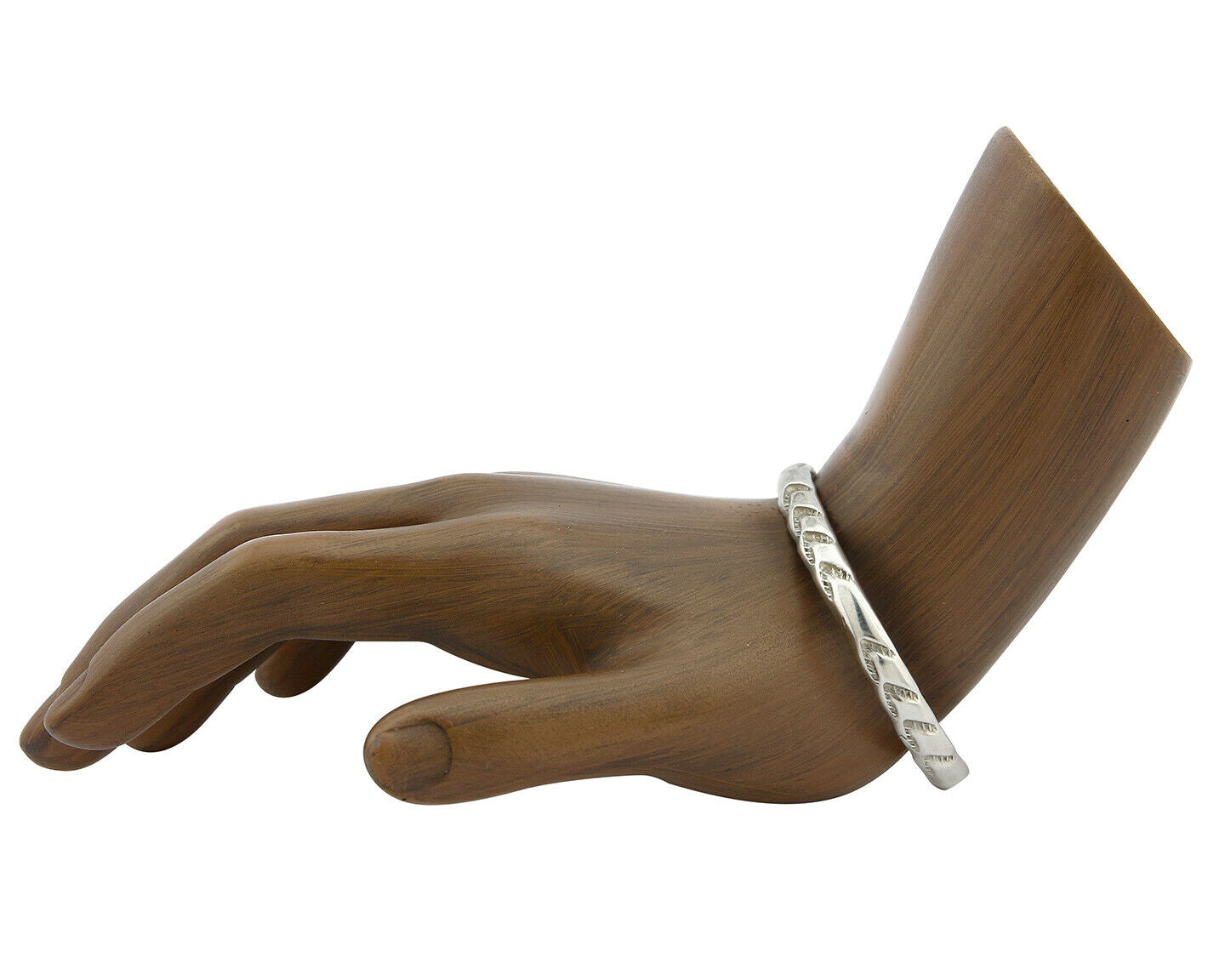 Navajo Bracelet .925 Silver Hand Stamped Arrow Head Artist I Montoya C.80's