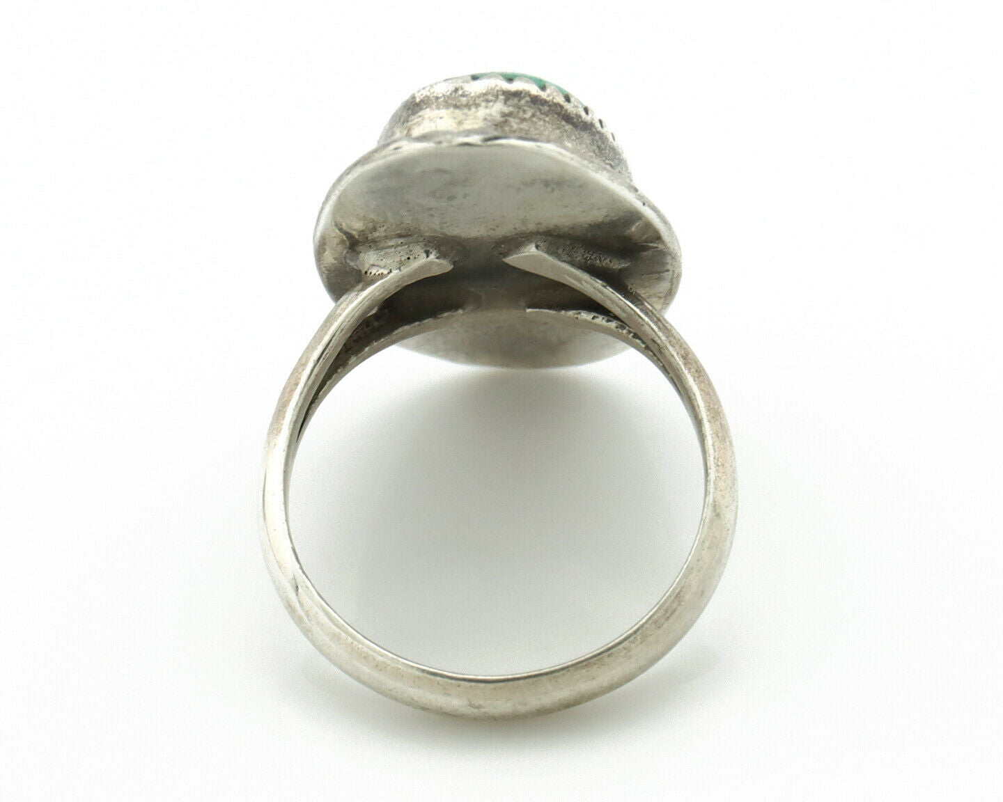 Navajo Ring .925 Silver Arizona Turquoise Native American Artist Handmade C.80's