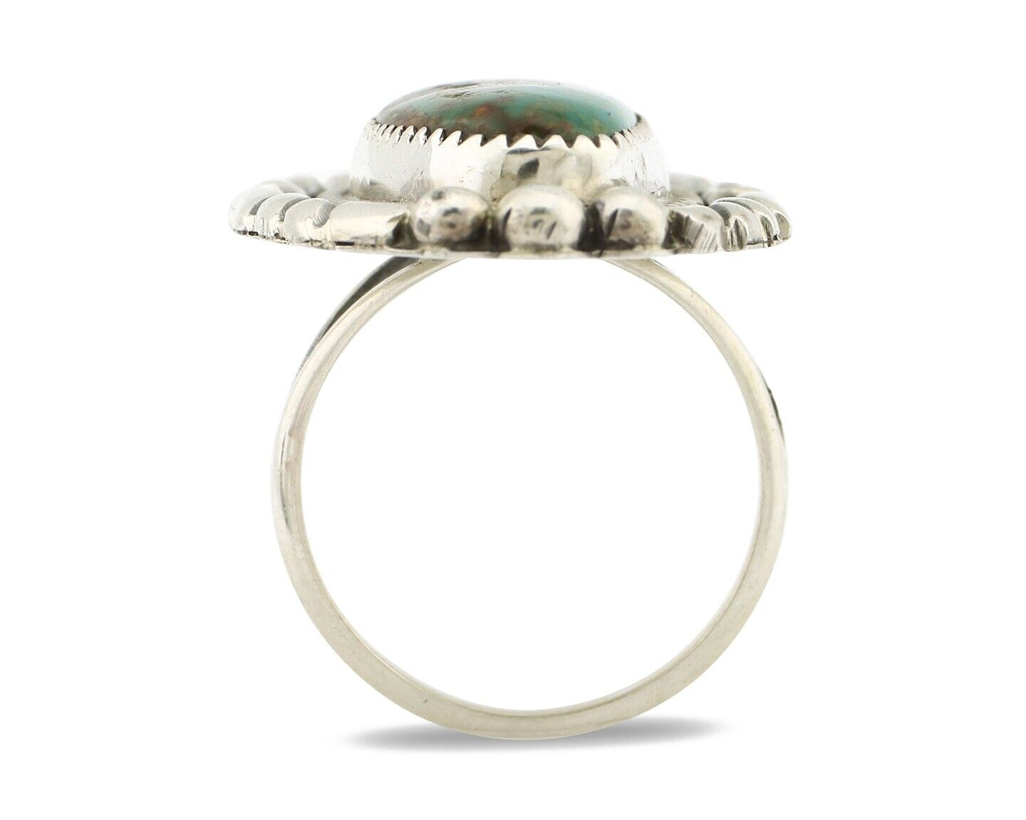 Navajo Ring 925 Silver Mountain Artist Signed JL C.80's