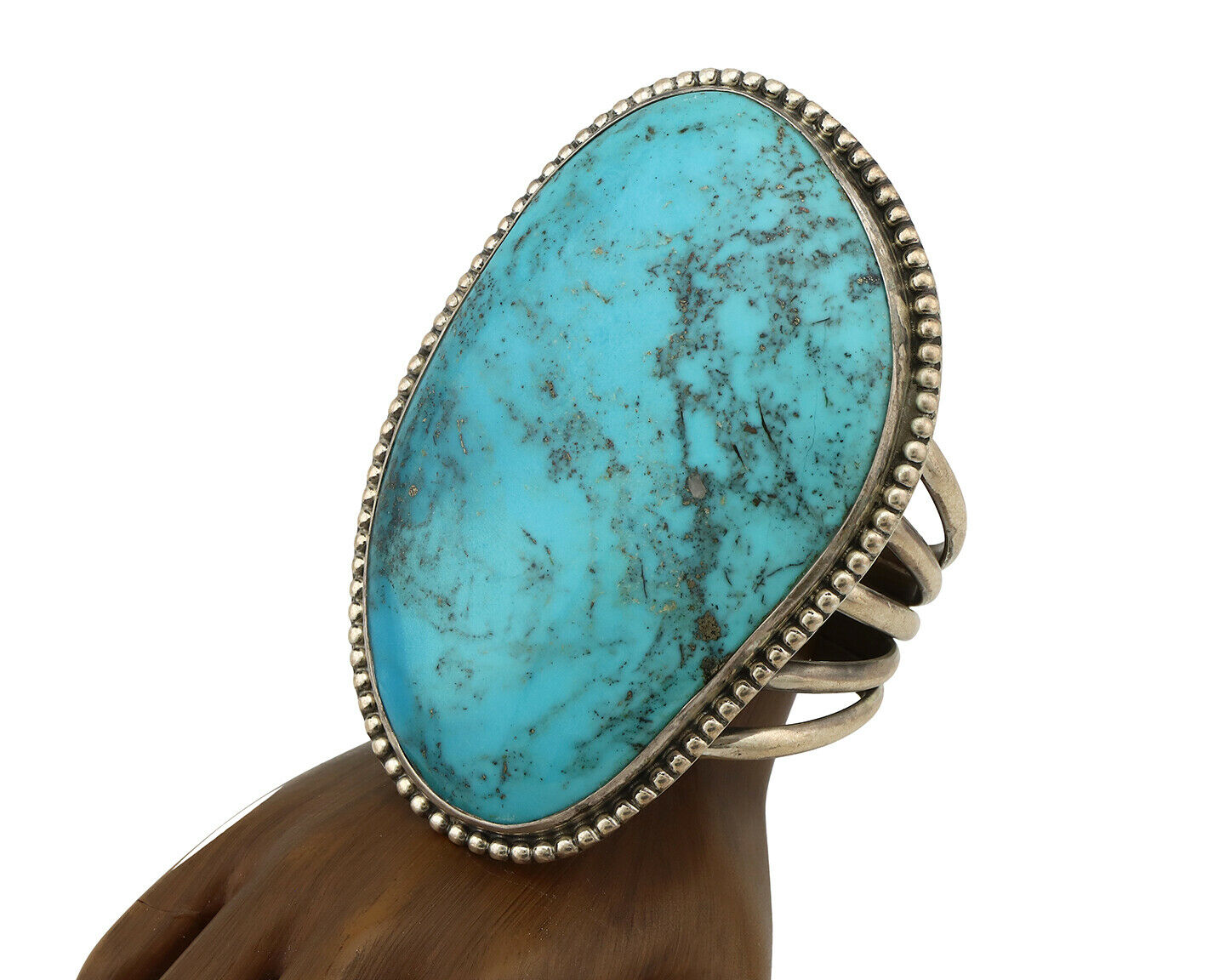 Women's Navajo .925 Silver Morenci Turquoise Native American Artist C.80's