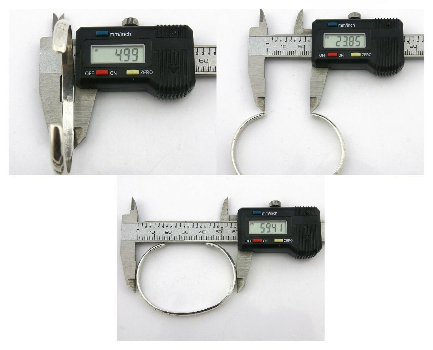 Navajo Bracelet .925 Silver Hand Stamped Arrow Head Artist Montoya C.80's