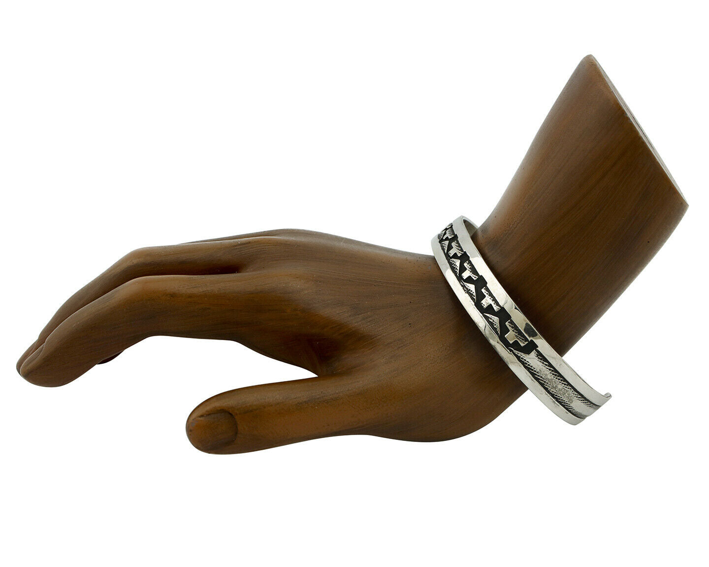 Navajo Bracelet .925 Silver Handmade Overlay Style Signed Tommy Billy Cuff C80s