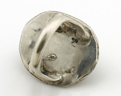 Navajo Ring .925 Silver Royston Turquoise Native American Artist C.1980's