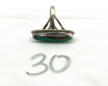Navajo Ring .925 Silver Blue Green Southwest Turquoise Native Artist C.80's