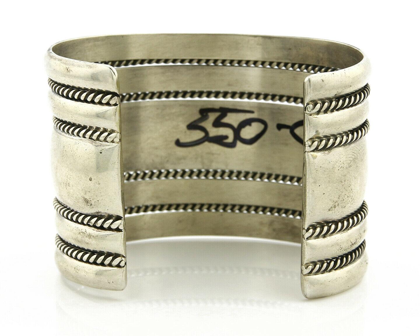 Navajo Bracelet .925 Silver SOLID Handmade Signed Artist Tom Hawk Circa 1980's