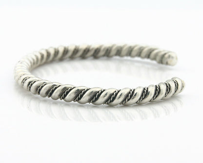 Navajo Bracelet .925 SOLID Silver Handmade Artist Tahe Circa Late 1980's
