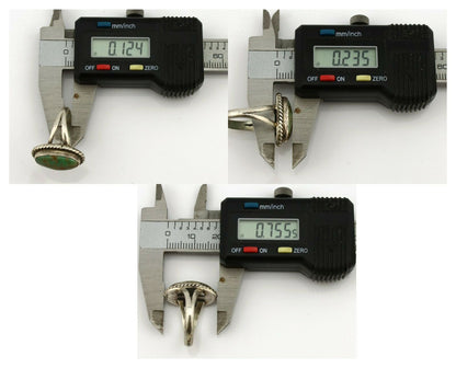 Navajo Ring .925 Silver Manassas Turquoise Artist Native American C.1980's