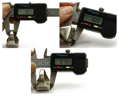 Zuni Inlaid Ring .925 Silver Gemstone Artist Varden Vacit C.1980's