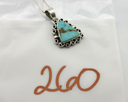 Navajo Pendant .925 Silver Bisbee Turquoise Artist Signed Gecko C.80's